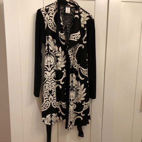 Vintage Cotton Blend Long Brocade Shacket - Picture 2 of 4